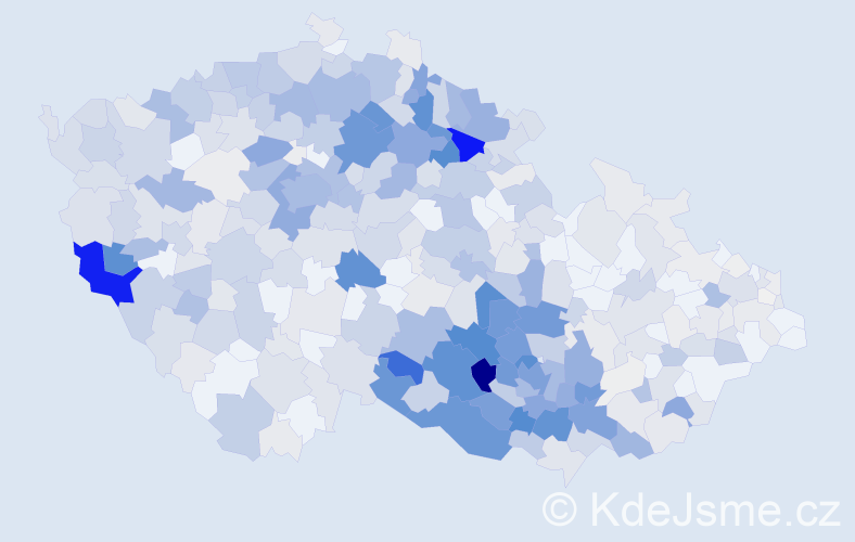 Příjmení: 'Dufek', počet výskytů 2420 v celé ČR