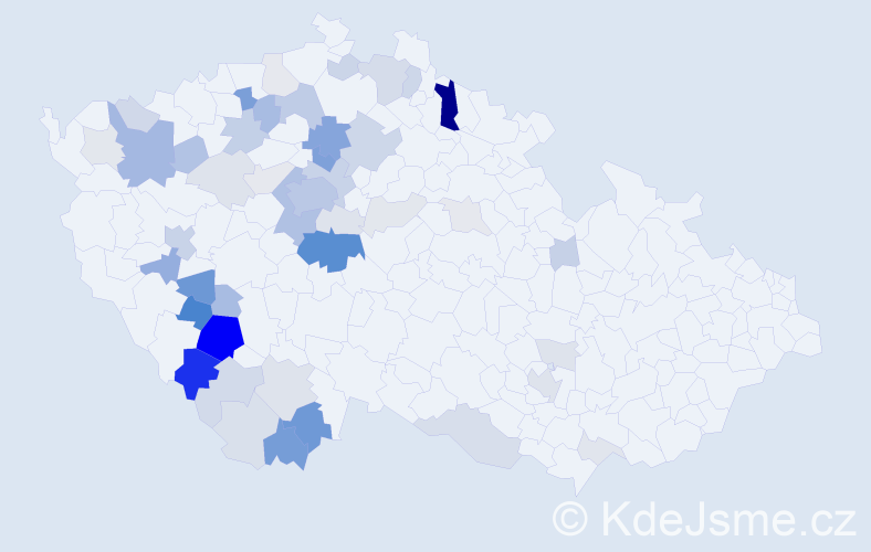 Příjmení: 'Frková', počet výskytů 167 v celé ČR