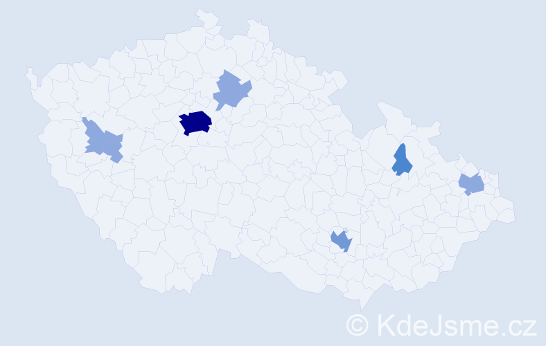 Příjmení: 'Motyl', počet výskytů 15 v celé ČR