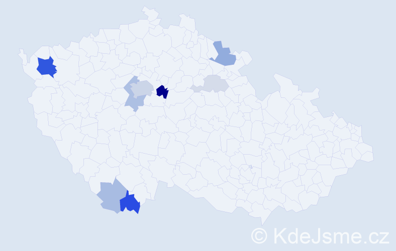 Příjmení: 'Netřebová', počet výskytů 26 v celé ČR