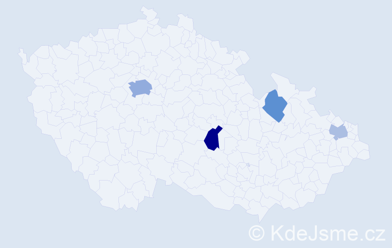 Příjmení: 'Gančev', počet výskytů 16 v celé ČR