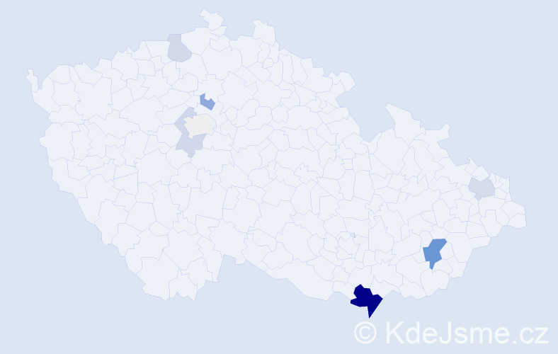 Příjmení: 'Rosinec', počet výskytů 21 v celé ČR