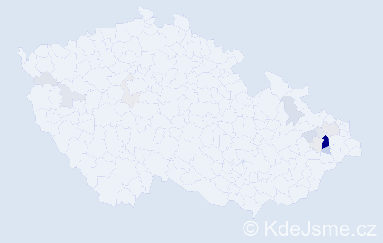 Příjmení: 'Monsport', počet výskytů 64 v celé ČR