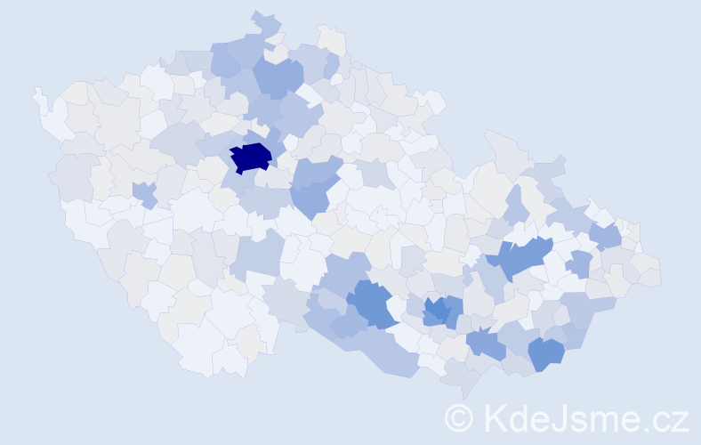 Příjmení: 'Jahoda', počet výskytů 1201 v celé ČR