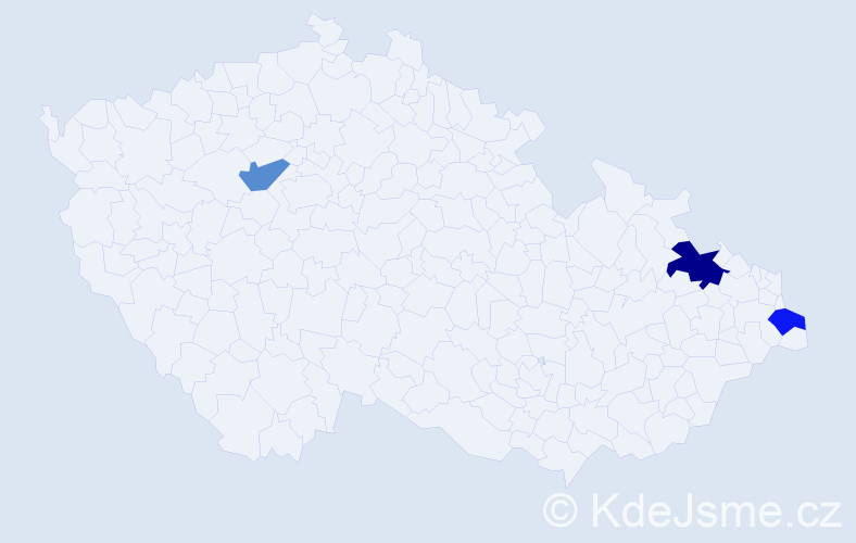 Příjmení: 'Kurowska', počet výskytů 4 v celé ČR