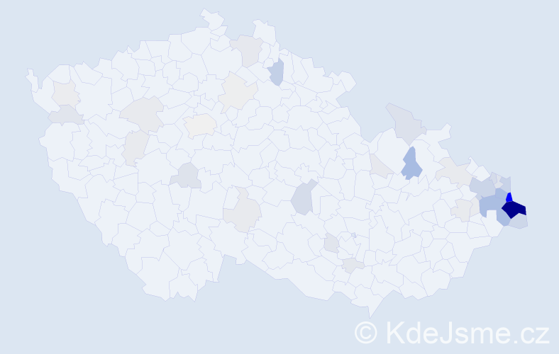 Příjmení: 'Molinová', počet výskytů 185 v celé ČR