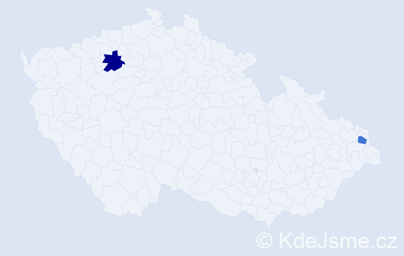 Příjmení: 'Duca', počet výskytů 4 v celé ČR