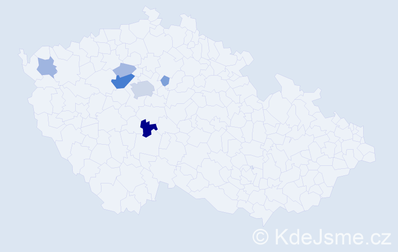 Příjmení: 'Feřteková', počet výskytů 22 v celé ČR