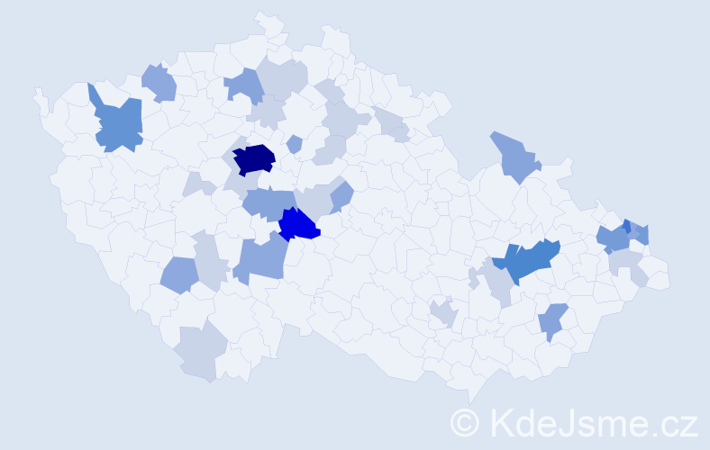 Příjmení: 'Babinská', počet výskytů 89 v celé ČR