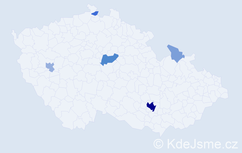 Příjmení: 'Bagár', počet výskytů 27 v celé ČR