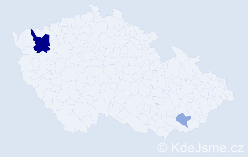 Příjmení: 'Bubica', počet výskytů 8 v celé ČR
