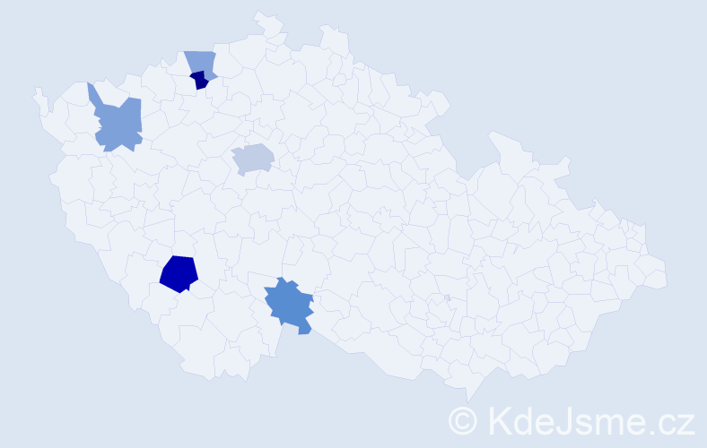 Příjmení: 'Krautstengel', počet výskytů 9 v celé ČR