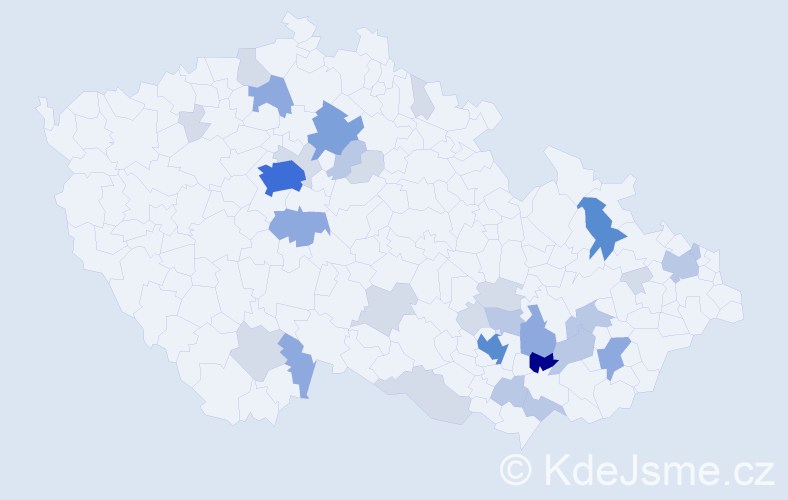 Příjmení: 'Venera', počet výskytů 91 v celé ČR