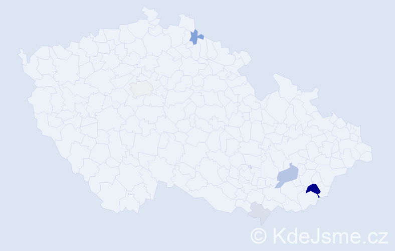 Příjmení: 'Kranzová', počet výskytů 15 v celé ČR