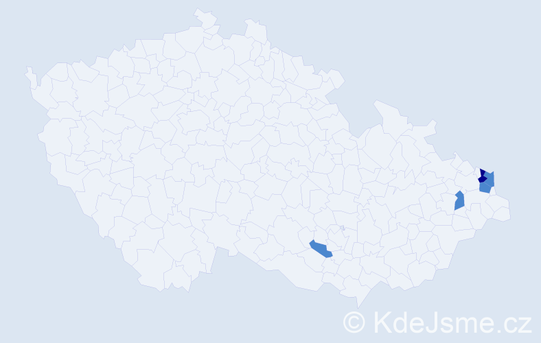 Příjmení: 'Babaríková', počet výskytů 7 v celé ČR