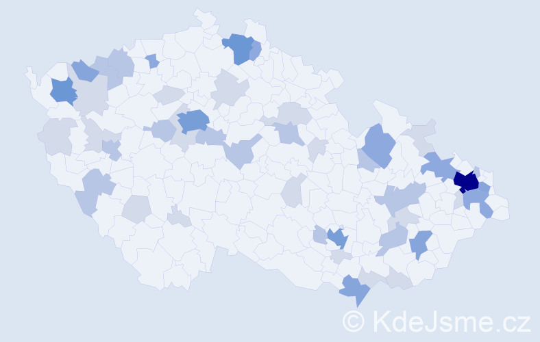Příjmení: 'Marcinková', počet výskytů 113 v celé ČR