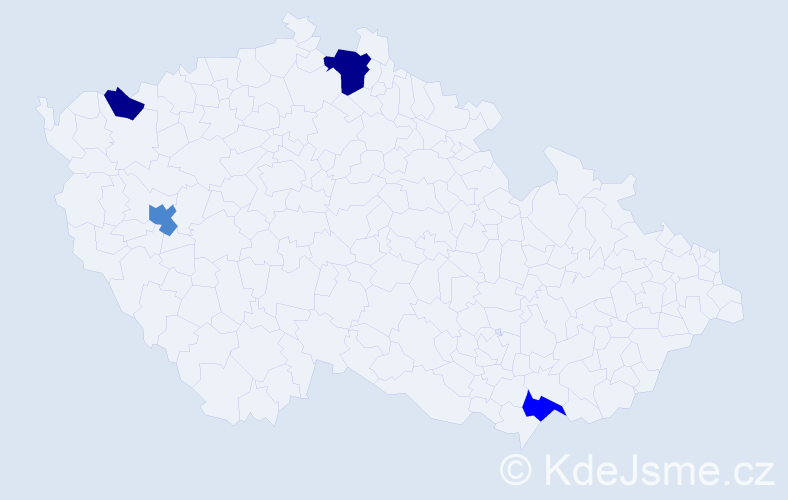 Příjmení: 'Baader', počet výskytů 9 v celé ČR