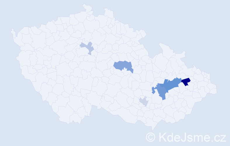 Příjmení: 'Reichstädterová', počet výskytů 15 v celé ČR