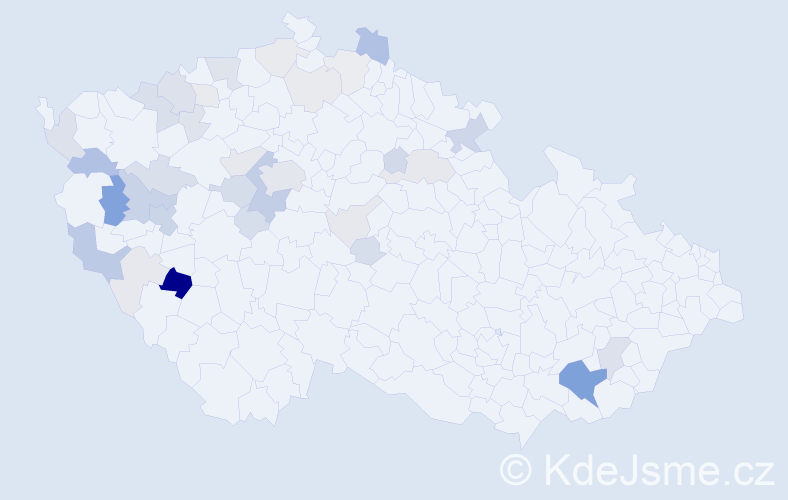 Příjmení: 'Balíčková', počet výskytů 118 v celé ČR