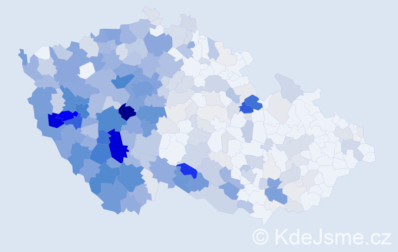 Příjmení: 'Mařík', počet výskytů 1613 v celé ČR