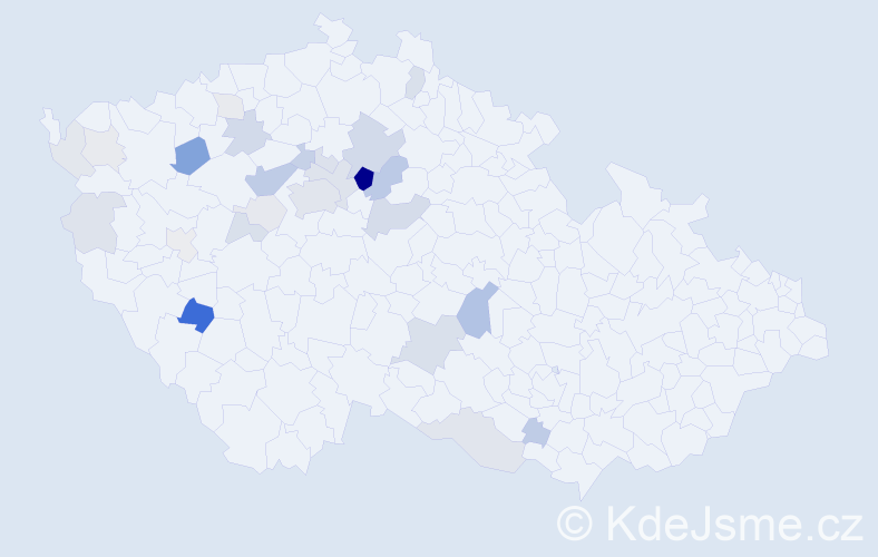 Příjmení: 'Jungr', počet výskytů 83 v celé ČR