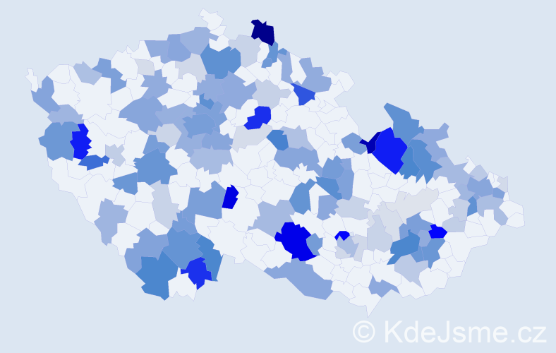 Příjmení: 'Albert', počet výskytů 341 v celé ČR