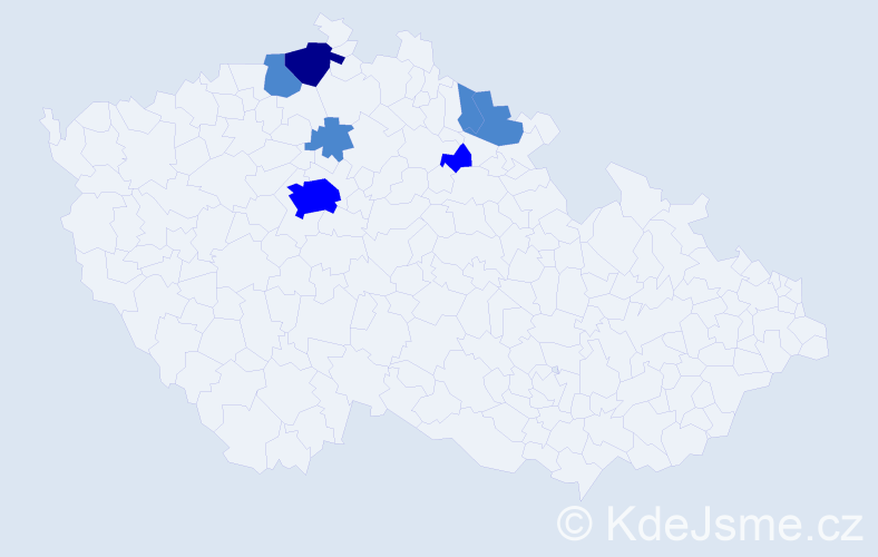 Příjmení: 'Lenč', počet výskytů 11 v celé ČR