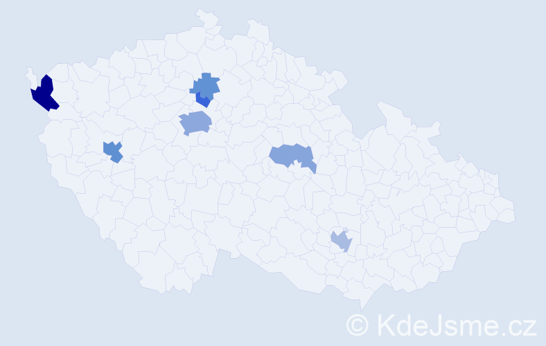 Příjmení: 'Kuryk', počet výskytů 19 v celé ČR