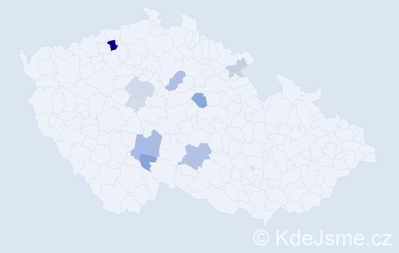 Příjmení: 'Merbsová', počet výskytů 21 v celé ČR