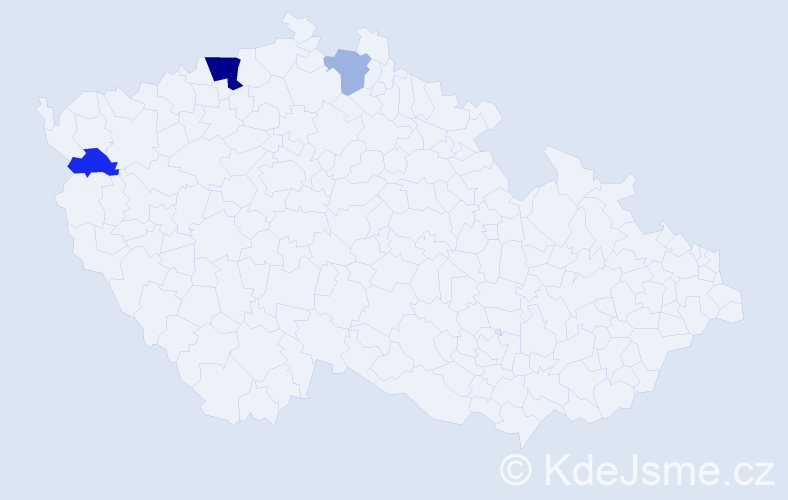 Příjmení: 'Broná', počet výskytů 7 v celé ČR