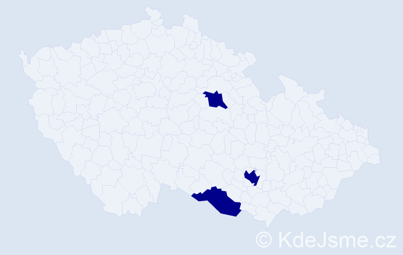 Příjmení: 'Dorlig', počet výskytů 3 v celé ČR