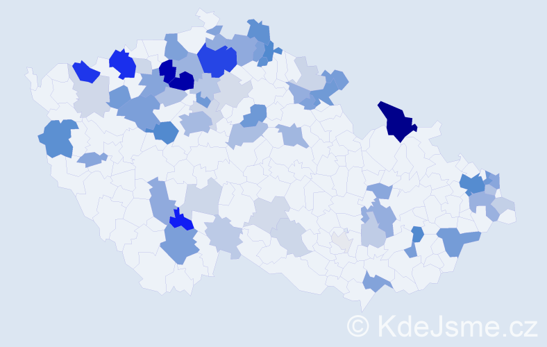 Příjmení: 'Marcinová', počet výskytů 182 v celé ČR