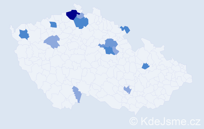 Příjmení: 'Sladomel', počet výskytů 31 v celé ČR