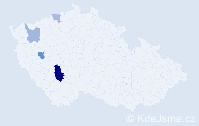 Příjmení: 'Vitěková', počet výskytů 10 v celé ČR