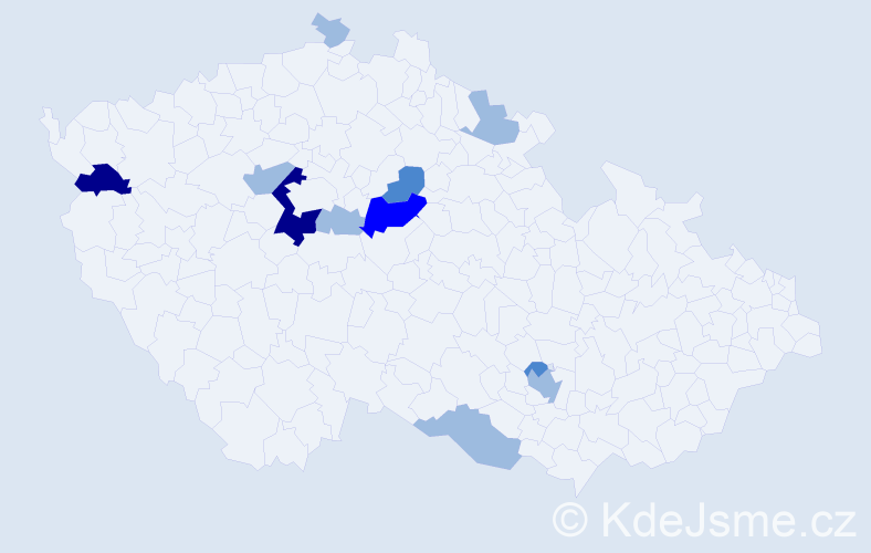 Příjmení: 'Matyasko', počet výskytů 21 v celé ČR