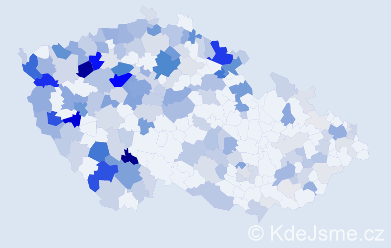 Příjmení: 'Kunová', počet výskytů 660 v celé ČR