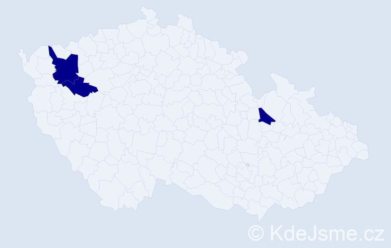 Příjmení: 'Pečimuth', počet výskytů 3 v celé ČR