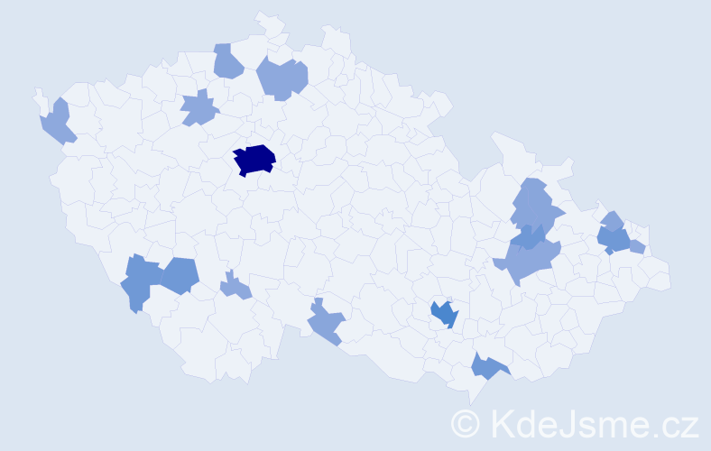 Příjmení: 'Fajnor', počet výskytů 44 v celé ČR