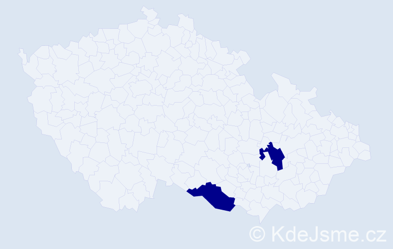 Příjmení: 'Nóga', počet výskytů 2 v celé ČR