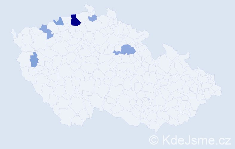 Příjmení: 'Bendel', počet výskytů 15 v celé ČR