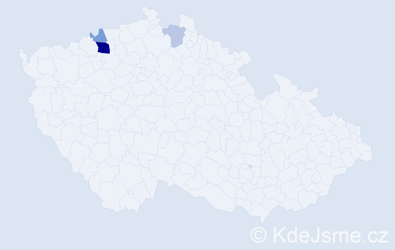 Příjmení: 'Theuser', počet výskytů 8 v celé ČR