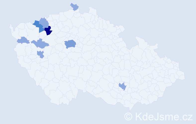 Příjmení: 'Enders', počet výskytů 18 v celé ČR