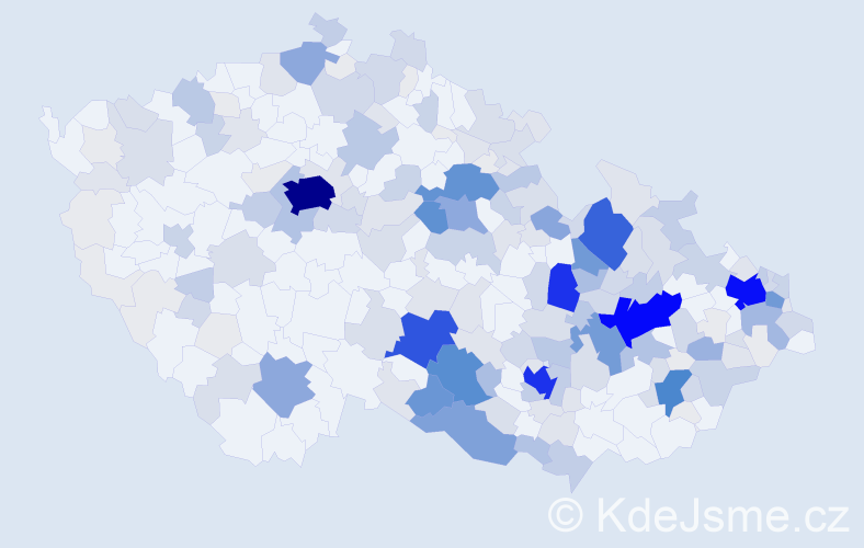 Příjmení: 'Václavek', počet výskytů 954 v celé ČR