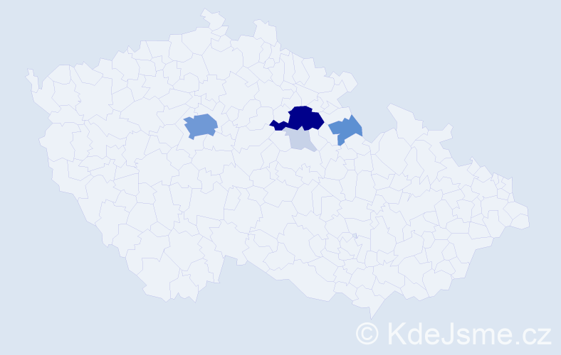 Příjmení: 'Volt', počet výskytů 22 v celé ČR
