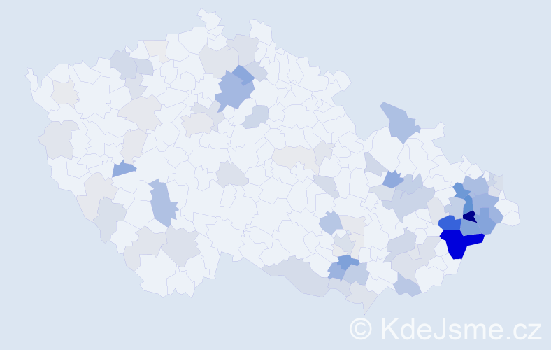 Příjmení: 'Kneblová', počet výskytů 324 v celé ČR