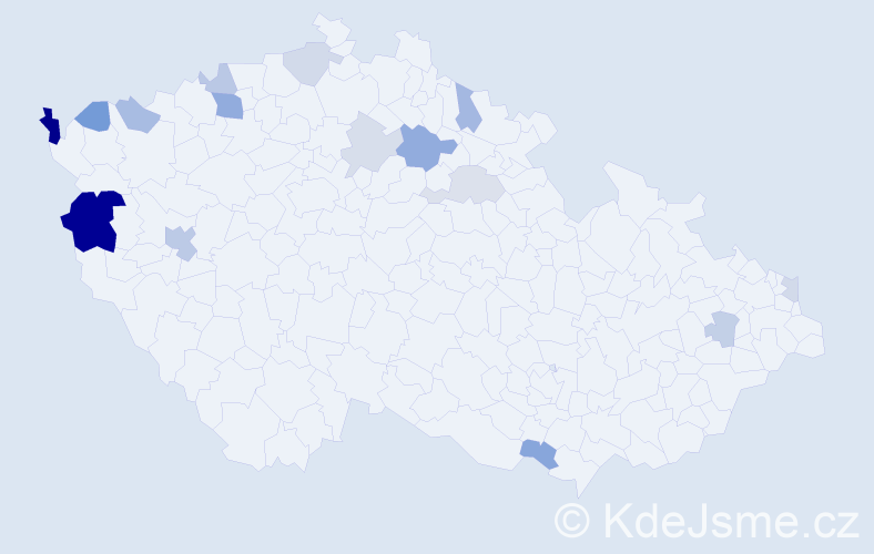 Příjmení: 'Bedecs', počet výskytů 30 v celé ČR