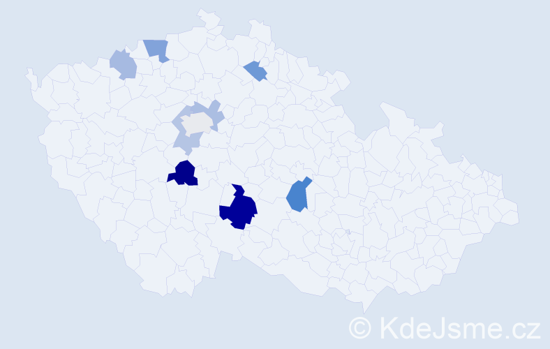 Příjmení: 'Weidemann', počet výskytů 15 v celé ČR