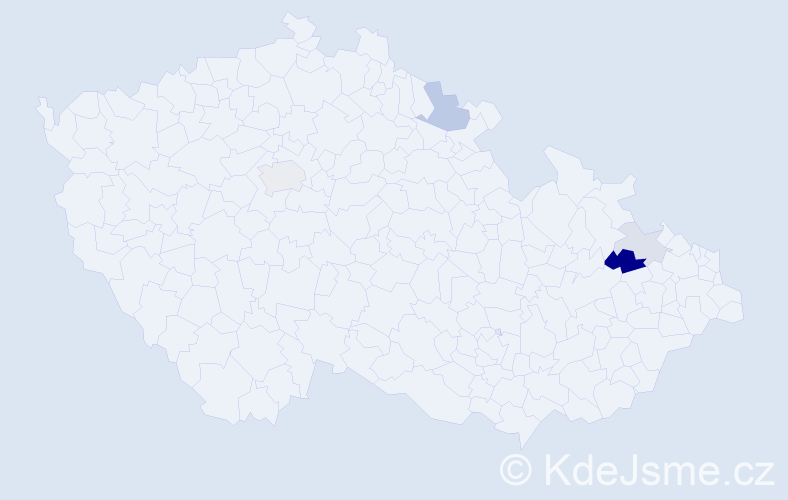 Příjmení: 'Kostern', počet výskytů 9 v celé ČR