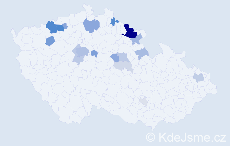 Příjmení: 'Dolejška', počet výskytů 68 v celé ČR