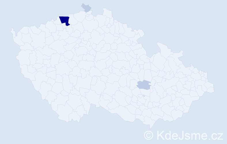 Příjmení: 'Kuloušková', počet výskytů 12 v celé ČR